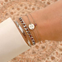925 Sterling Silberarmband - GoldFlash