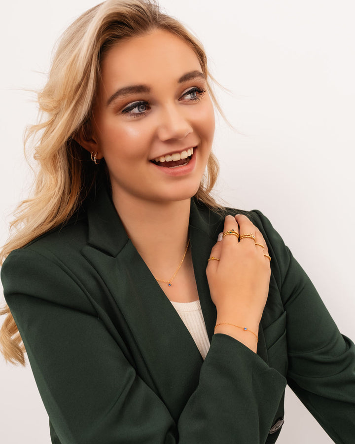 925 Sterling Silberarmband - GoldFlash