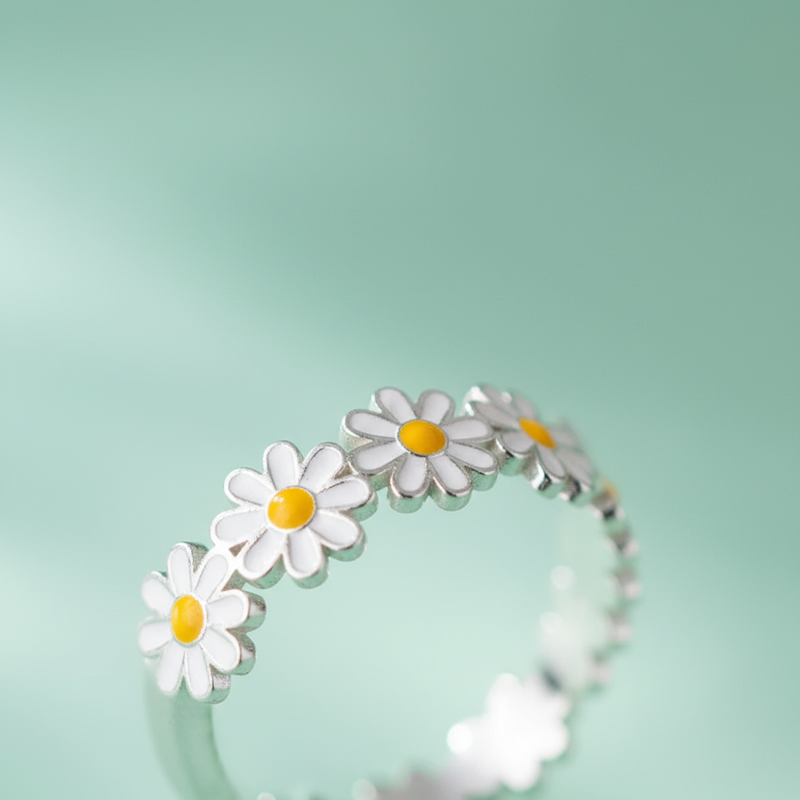 925er Silberring - PetalGlow