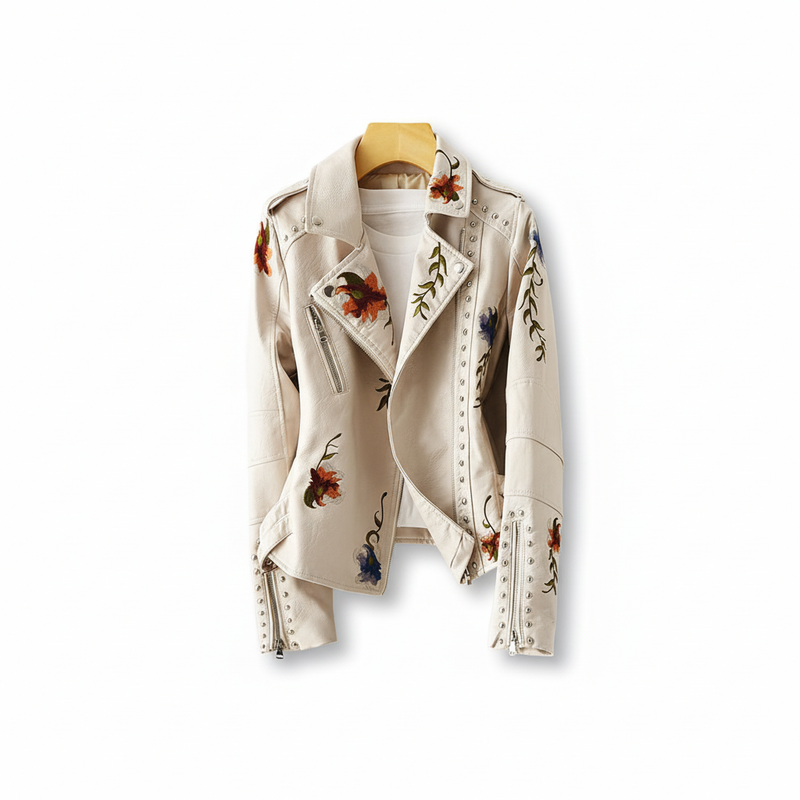 Bikerjacke Aus Leder -  Martina