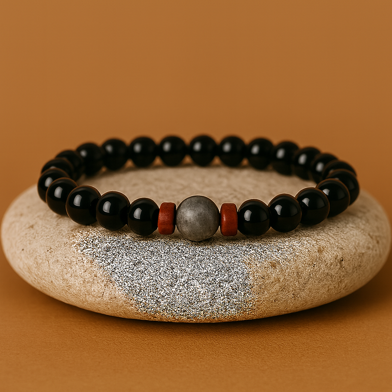 VulkanKraft – Natürliches Lavastein-Armband