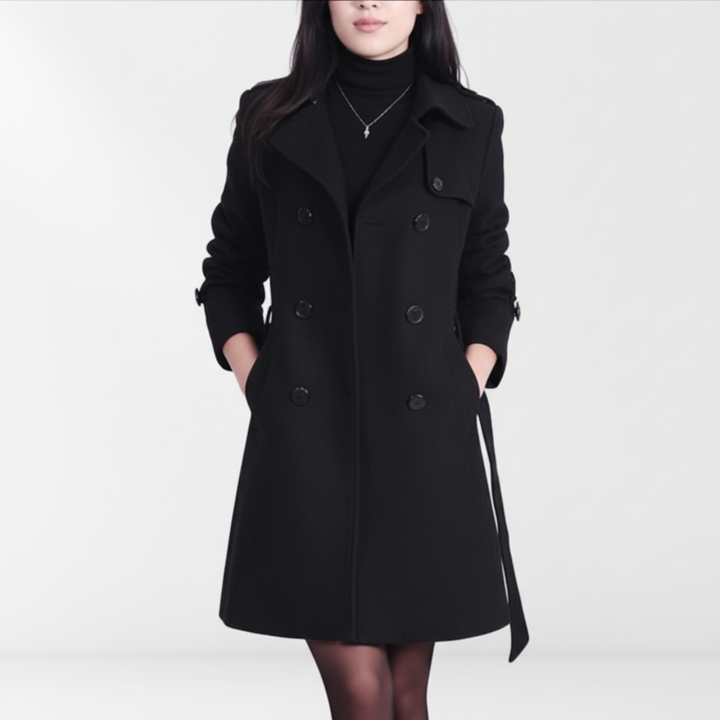 Damenmantel Mit Gürtel -  Isabella