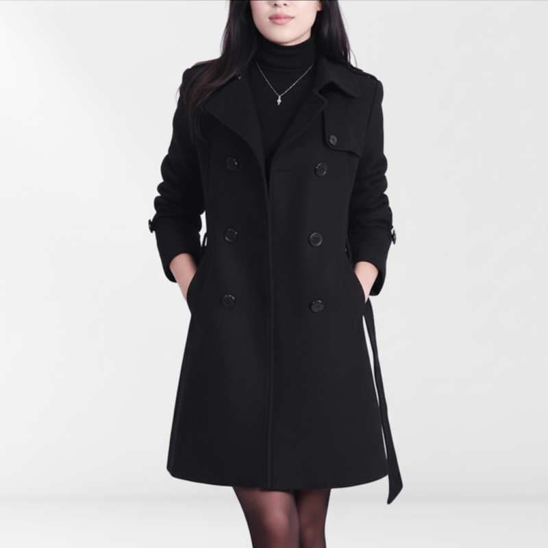 Damenmantel Mit Gürtel -  Isabella