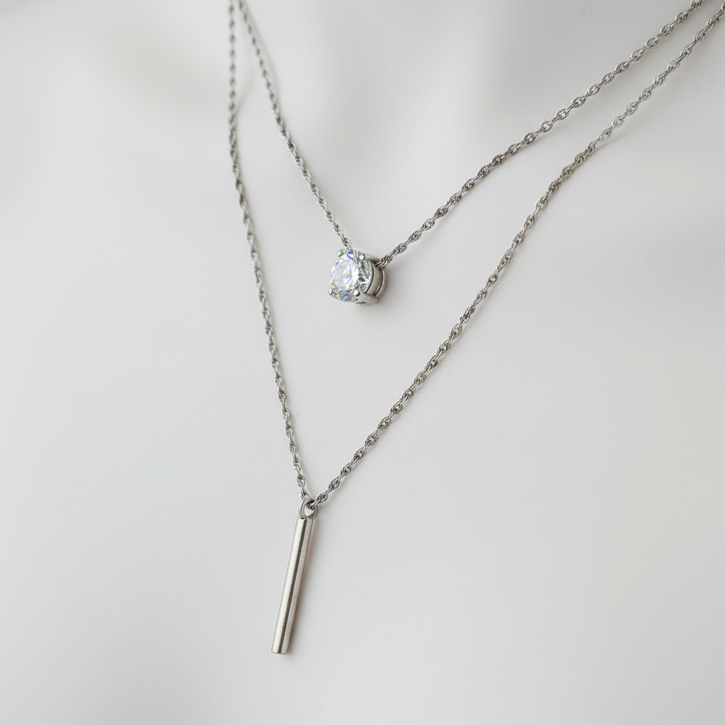 Doppelkette Mit Anhänger - ShimmerNeck