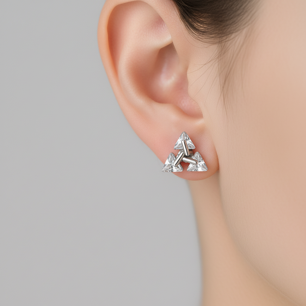 Dreieckige Ohrringe  - TriadGleam
