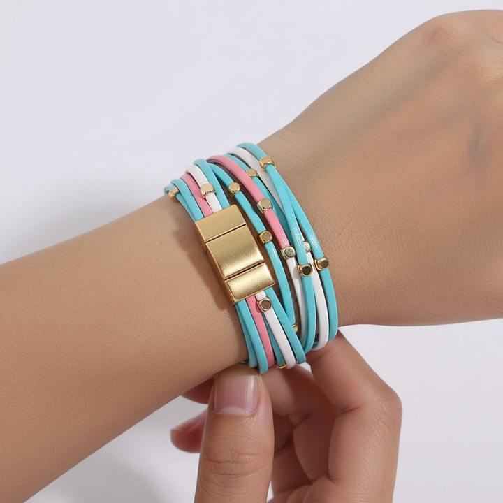 Dreifarbige Wickelarmband - LayerWrap