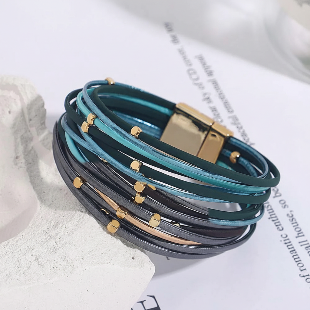 Dreifarbige Wickelarmband - LayerWrap