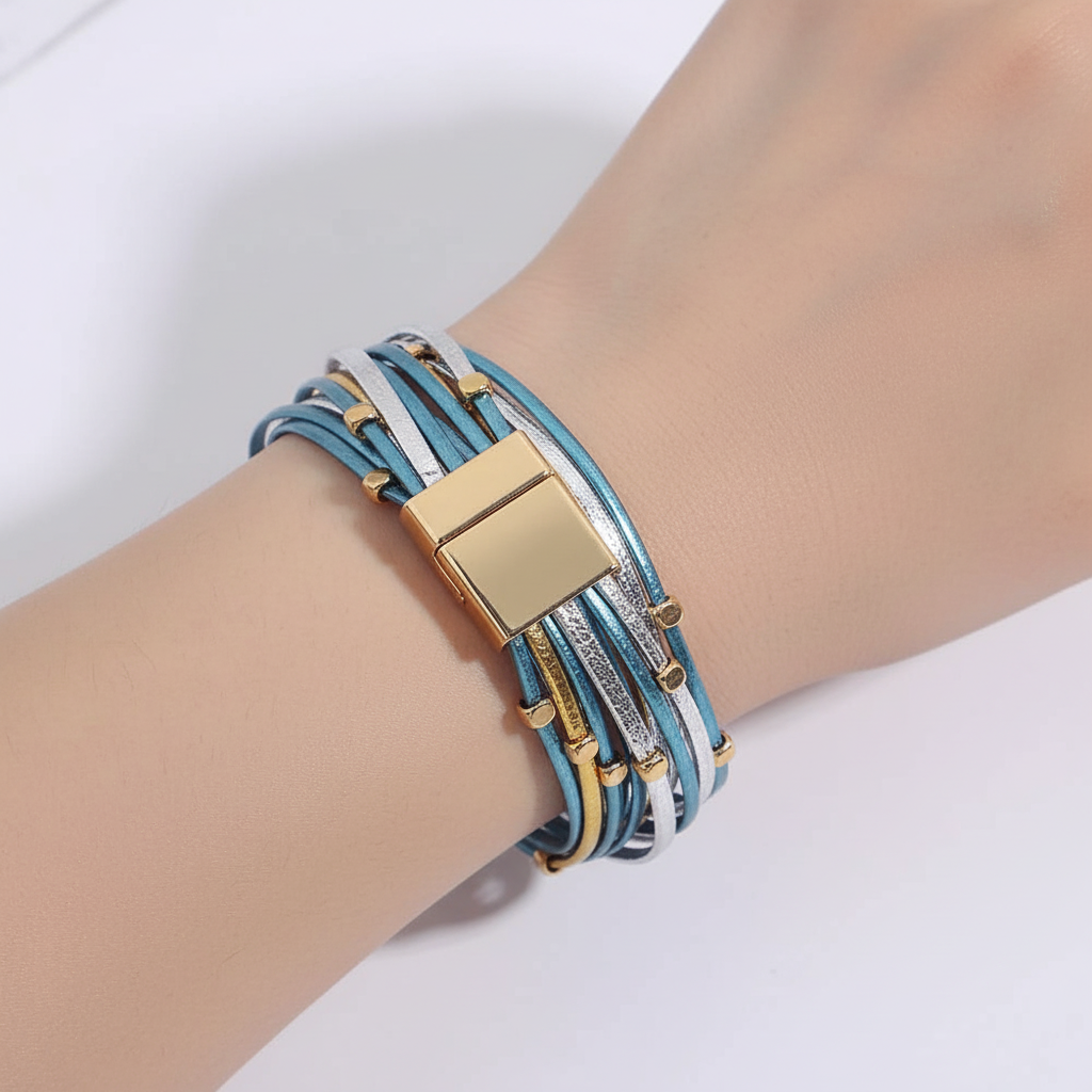 Dreifarbige Wickelarmband - LayerWrap