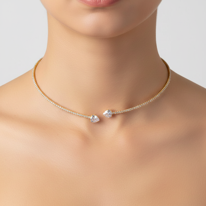 Elegante Zirkonia Halskette - ZirconiaNecklace