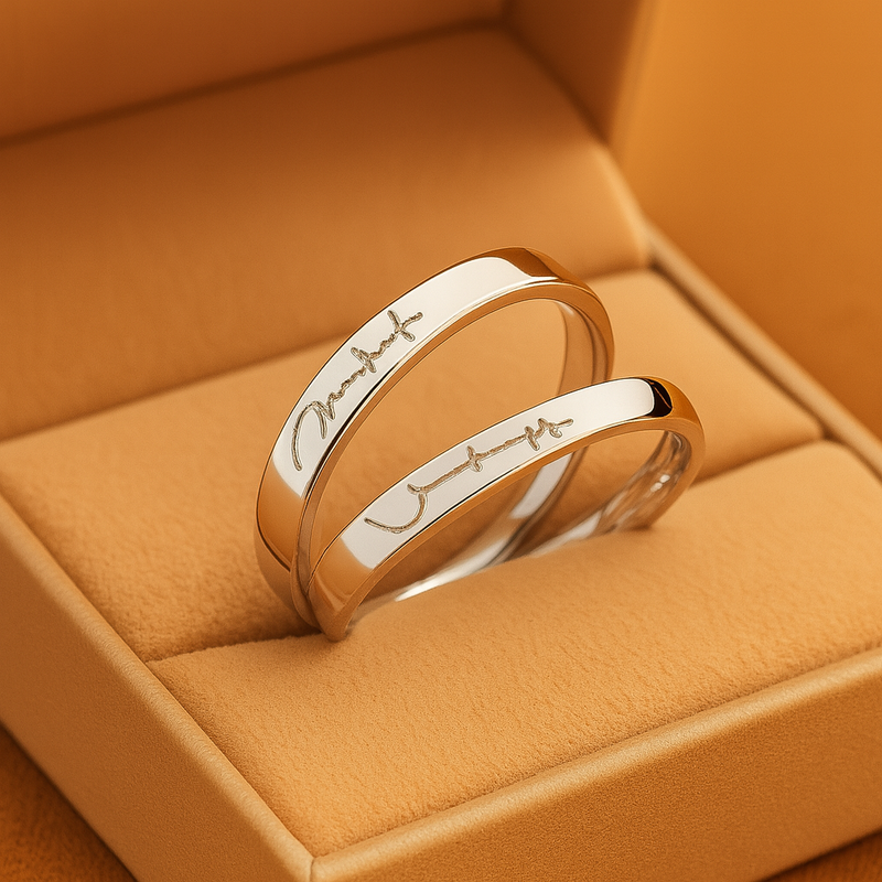 Ewige Herzen – Verstellbares Partner-Ringset aus 925 Sterling Silber