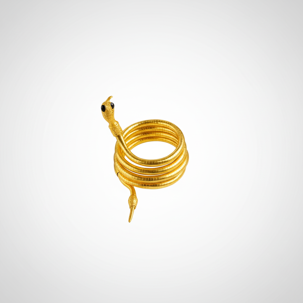 Flache Metall-Halskette - SnakeShine