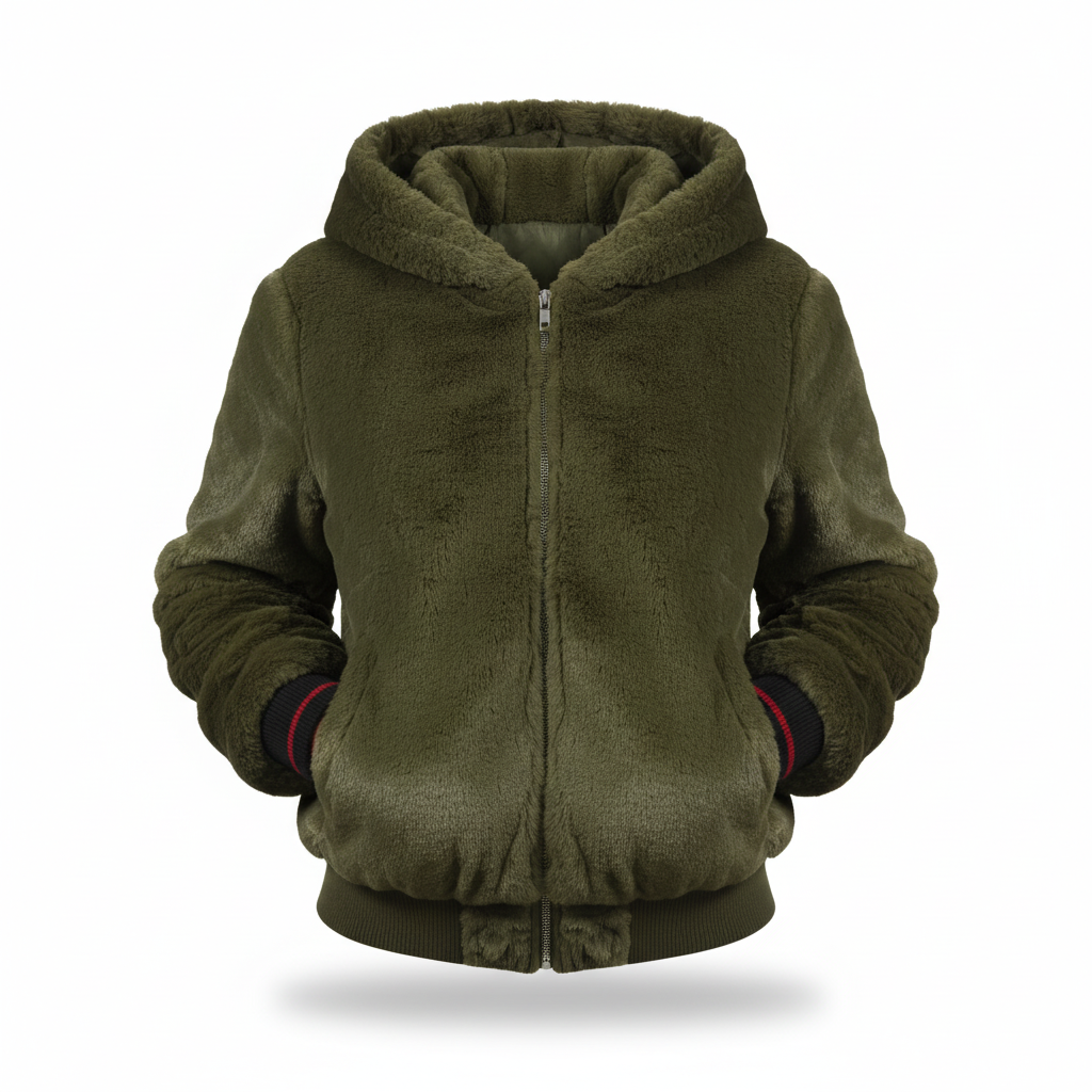 Flauschige Weste Mit Kapuze -  Christina