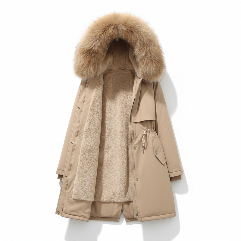 Fleece Parka Mit Kapuze -  Silvia