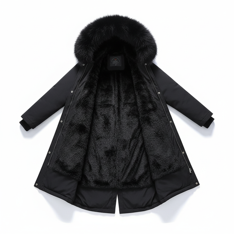 Fleece Parka Mit Kapuze -  Silvia