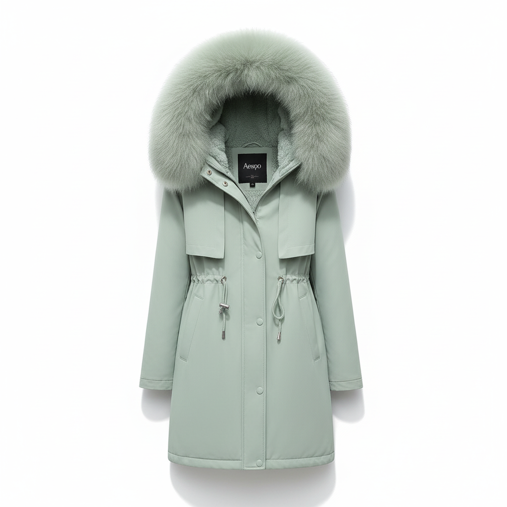 Fleece Parka Mit Kapuze -  Silvia
