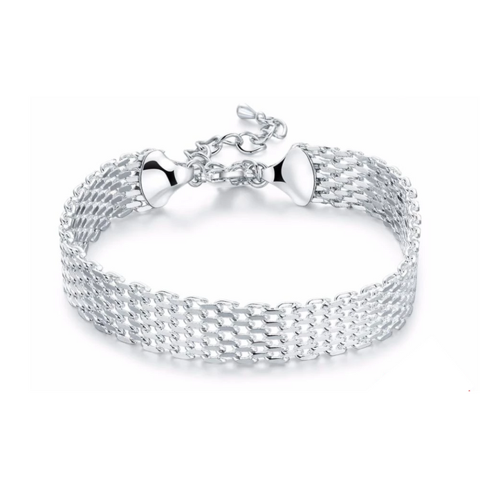 Geflochtenes Silberarmband - CharmedLuster