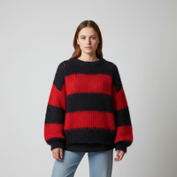 Gemusterter Oversize-Pullover -  Lara