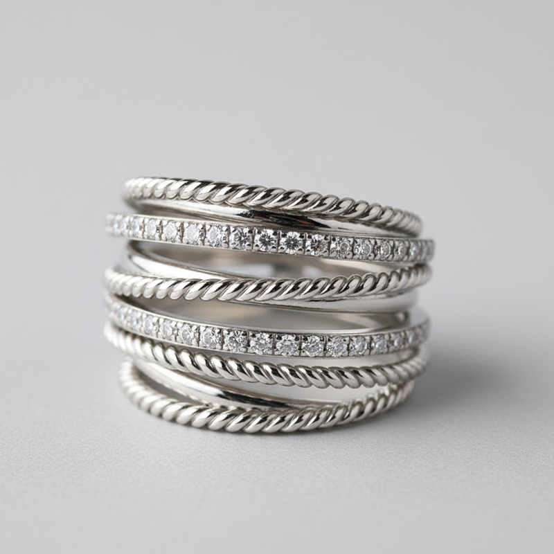 Geometrischer Designring - OfficeElegance