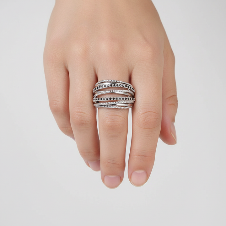 Geometrischer Designring - OfficeElegance