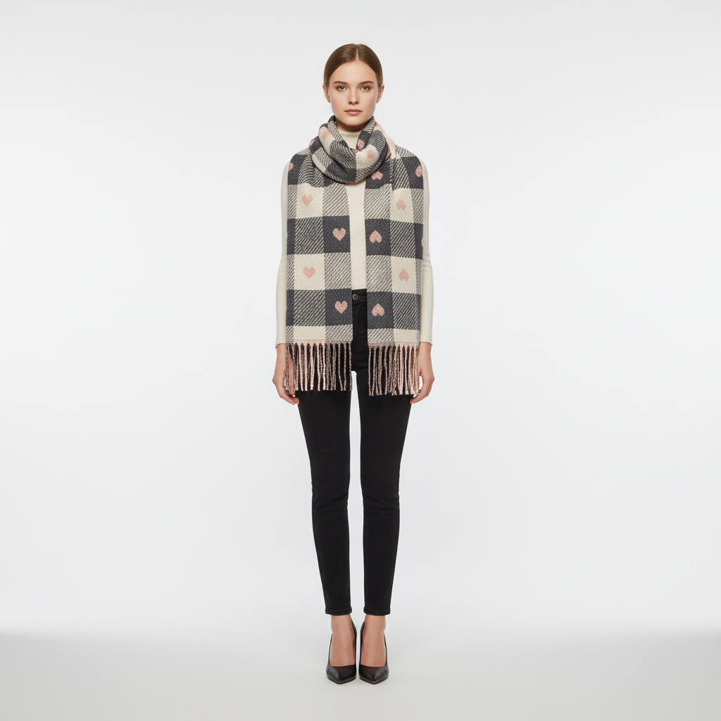 Gestreifter Damen Schal - HeartWarm