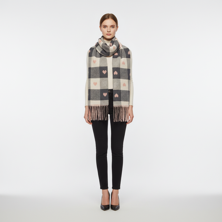 Gestreifter Damen Schal - HeartWarm