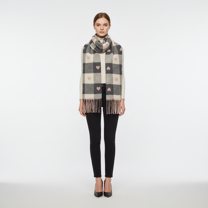 Gestreifter Damen Schal - HeartWarm