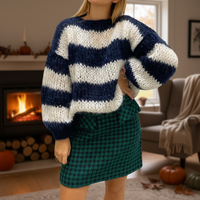 Gestreifter Strickpullover - Hannah