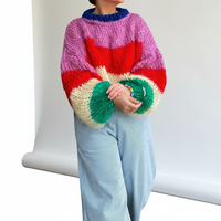 Gestreifter Strickpullover - Hannah