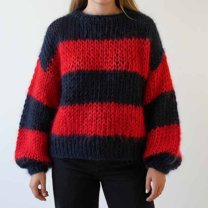 Gestreifter Strickpullover - Hannah