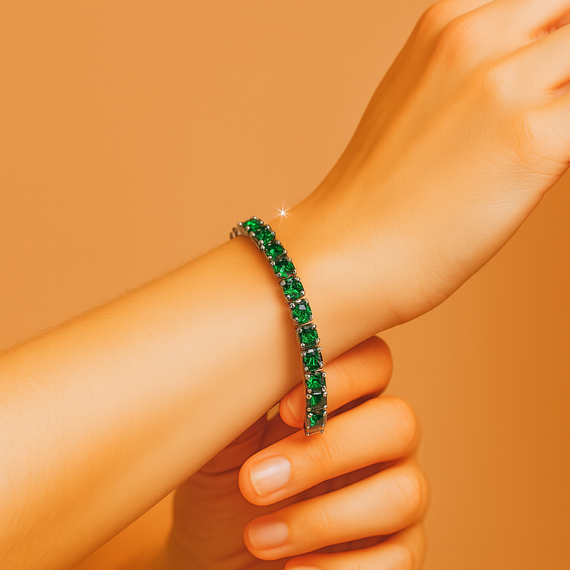 Glanzvolles Ketten-Tennisarmband