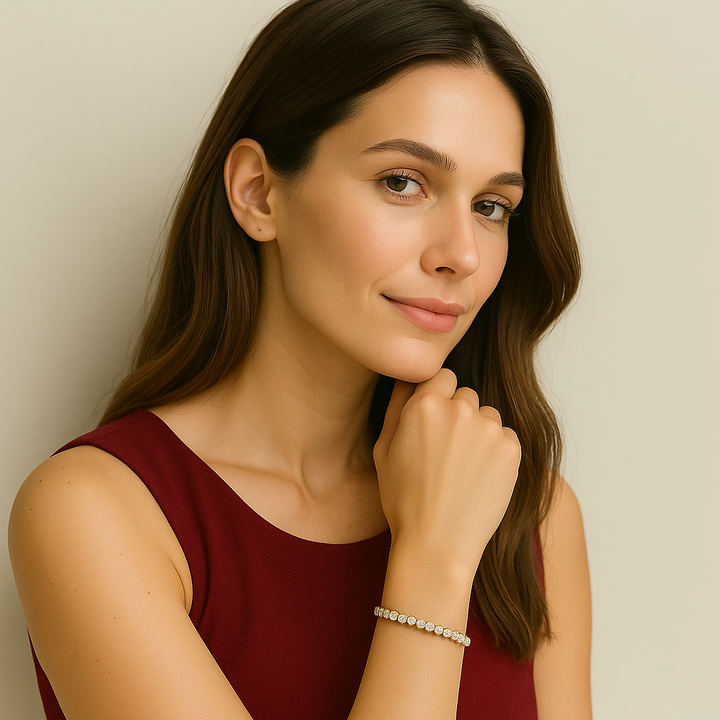 Glanzvolles Ketten-Tennisarmband