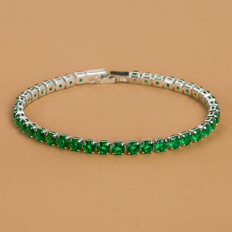 Glanzvolles Ketten-Tennisarmband