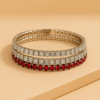 Glanzvolles Ketten-Tennisarmband