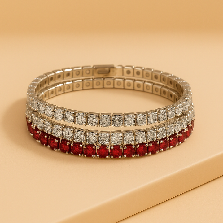 Glanzvolles Ketten-Tennisarmband