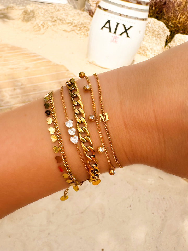 Goldfarbenes Initialarmband - InitialGold