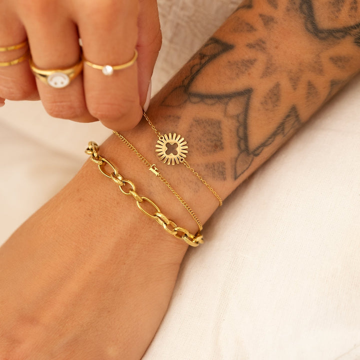 Goldfarbenes Initialarmband - InitialGold