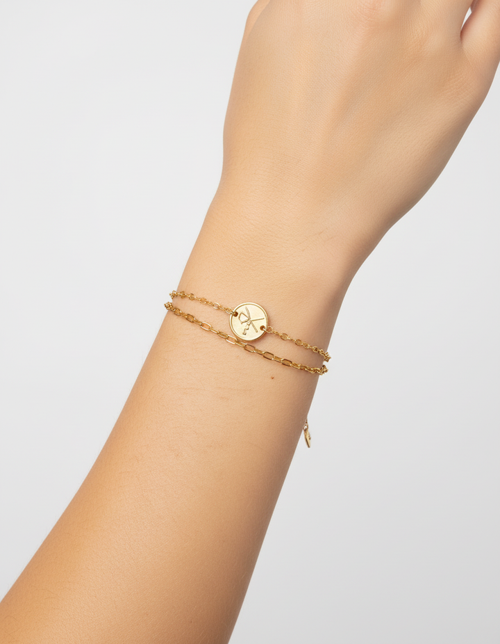 Goldfarbenes Initialarmband - InitialGold