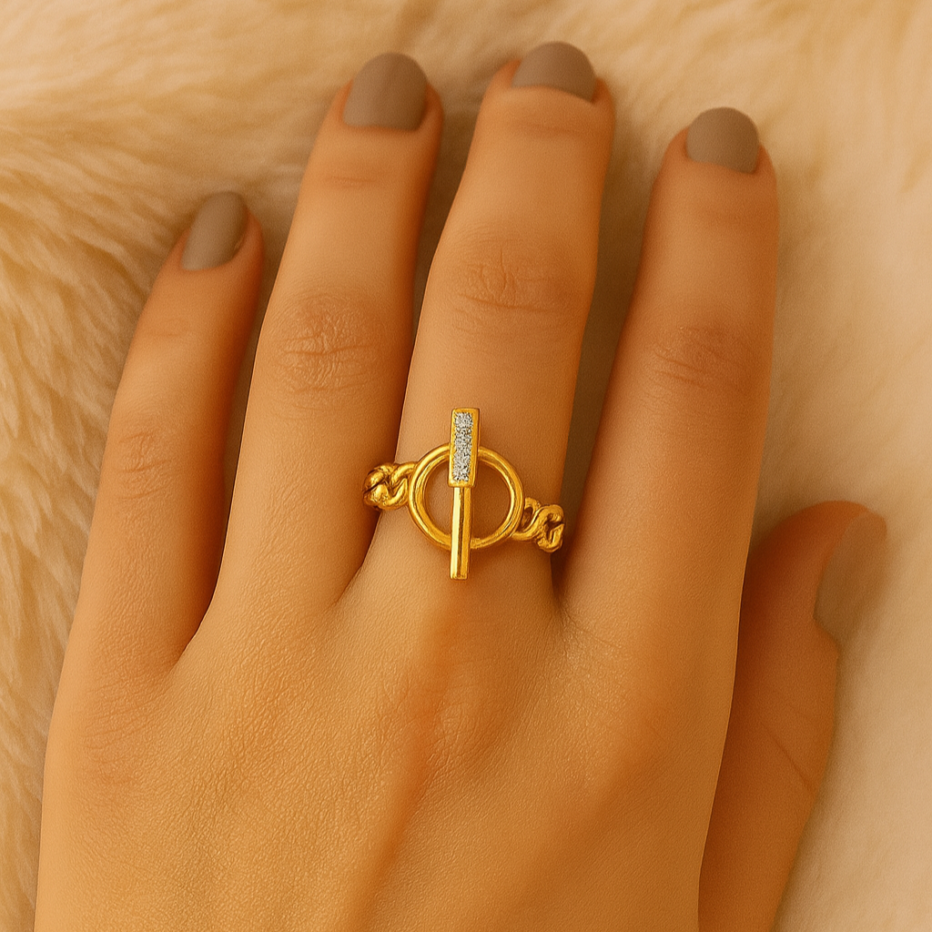 Gotischer Kettenring mit OT-Verschluss