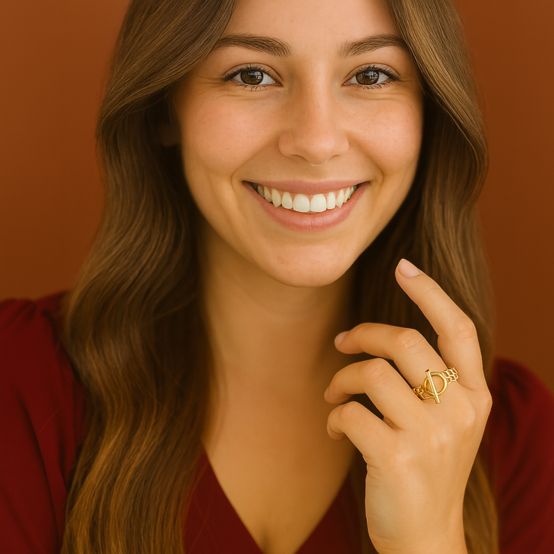 Gotischer Kettenring mit OT-Verschluss