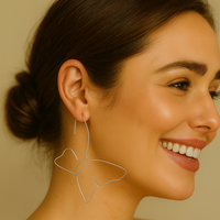 Große Schmetterling-Ohrringe für Damen – Eleganz in Gold
