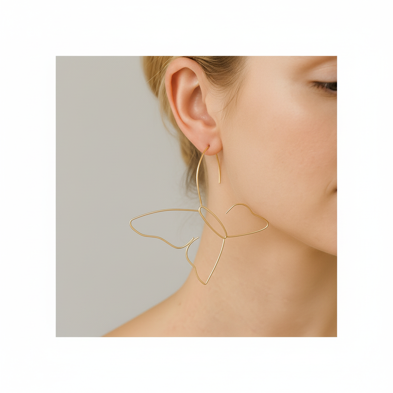 Große Schmetterlingsohrringe - ButterflyEarring