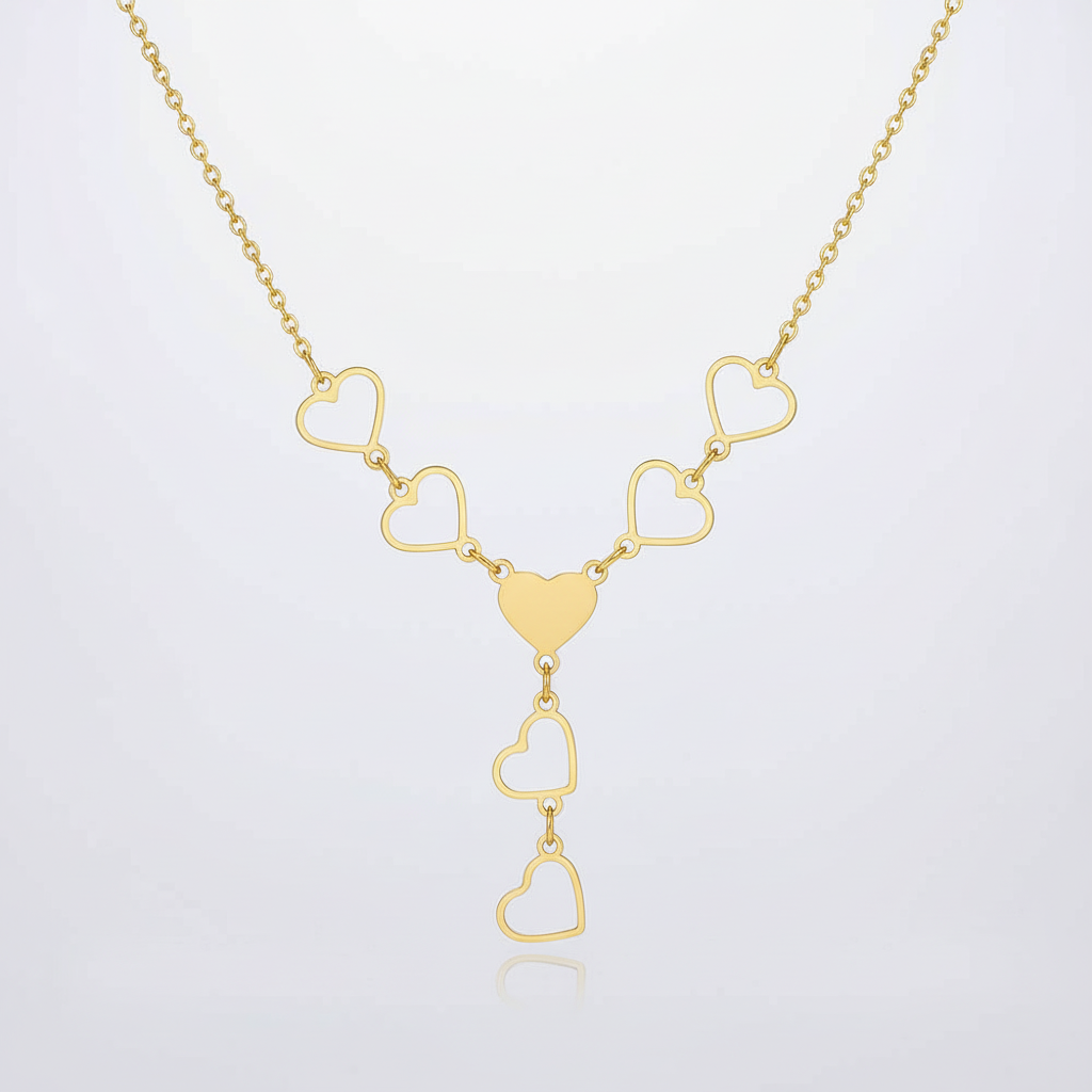 Halskette Mit Herzdesign - GlamHeart