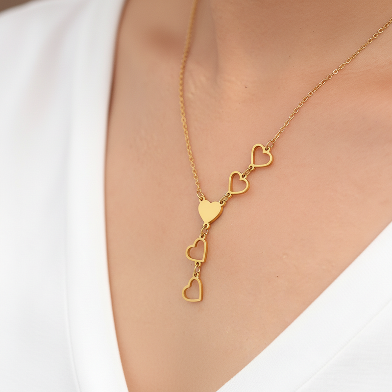 Halskette Mit Herzdesign - GlamHeart