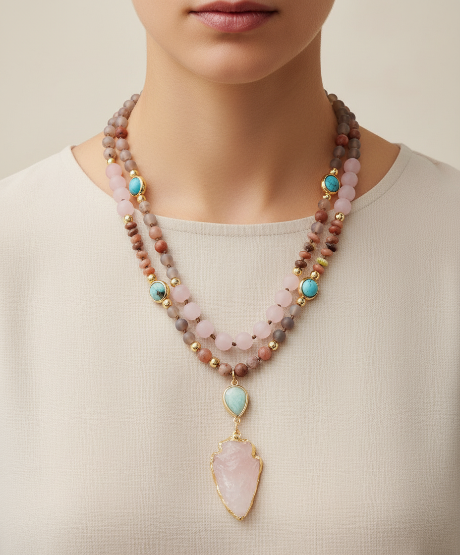 Handgefertigte Edelsteinkette - ProtectionAmulet