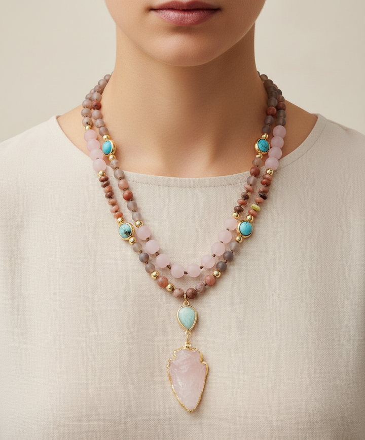 Handgefertigte Edelsteinkette - ProtectionAmulet