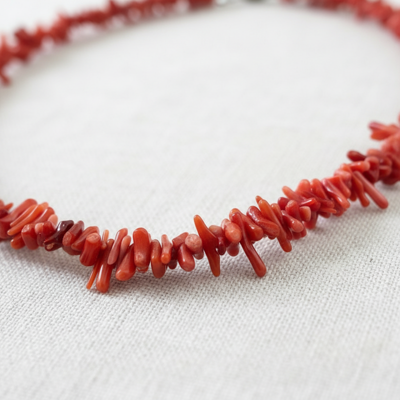 Handgefertigte Korallenhalskette - NatureGem