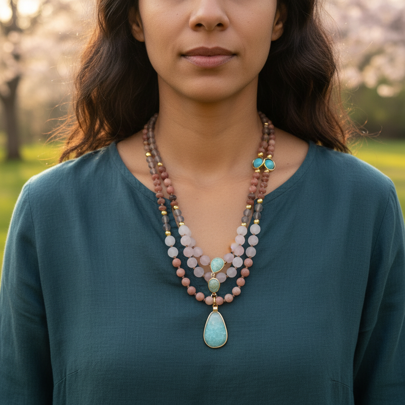 Handgefertigte Mala-Kette - SoulNecklace