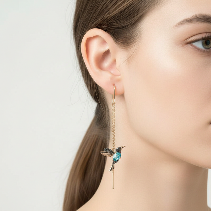 Handgefertigte Ohrringe - HummingbirdGleam