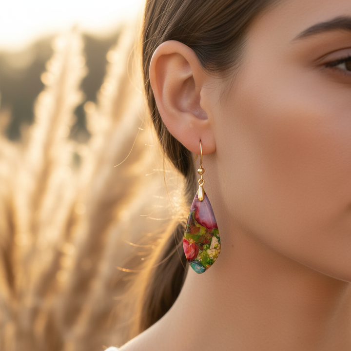 Handgefertigte Ohrringe - JasperGlow