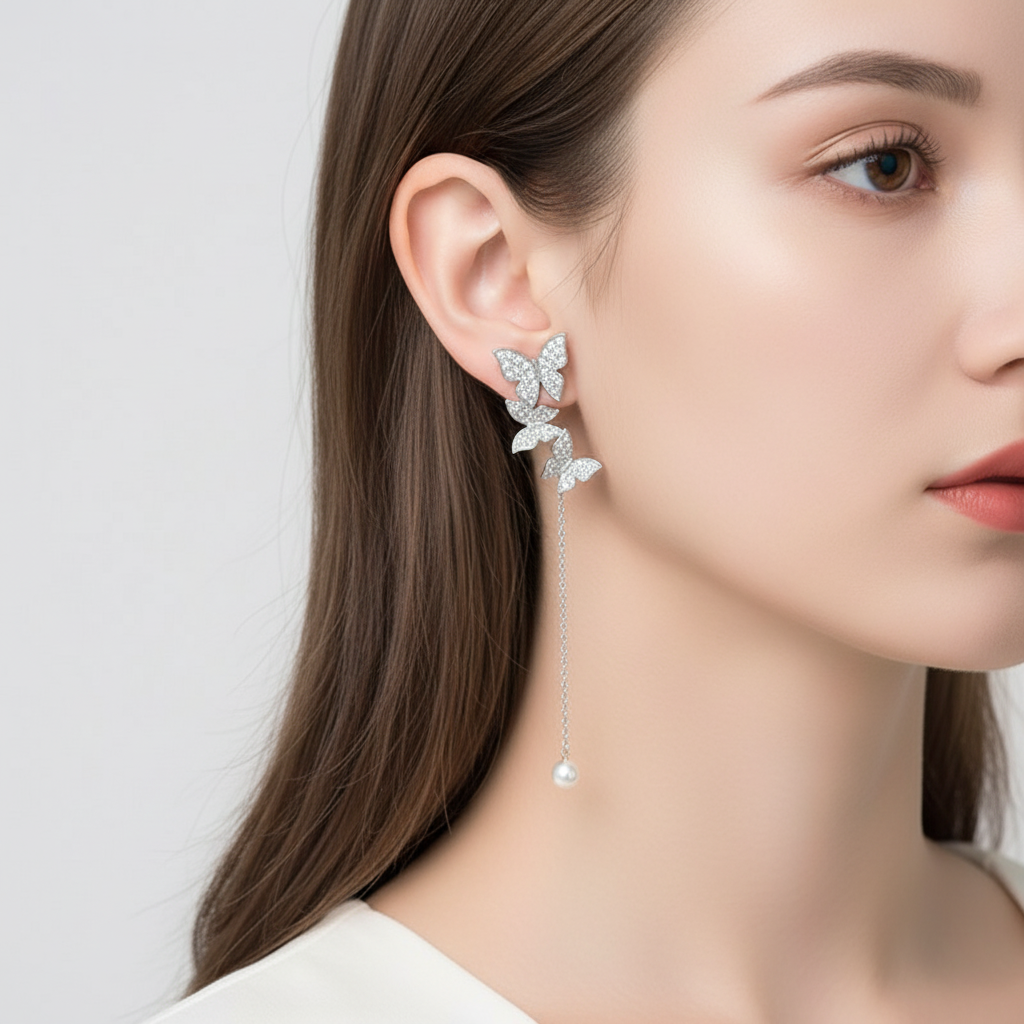 Herzförmige Tropfenohrringe - HeartSpark